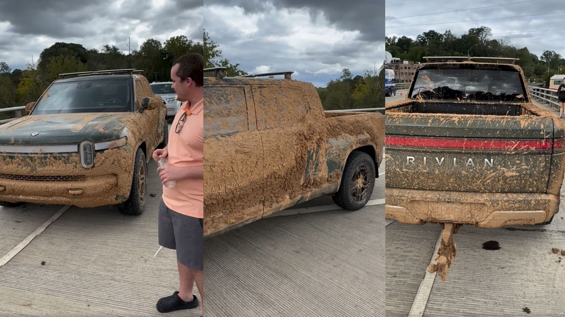 Rivian R1T Truck Flooded Huricane Helene