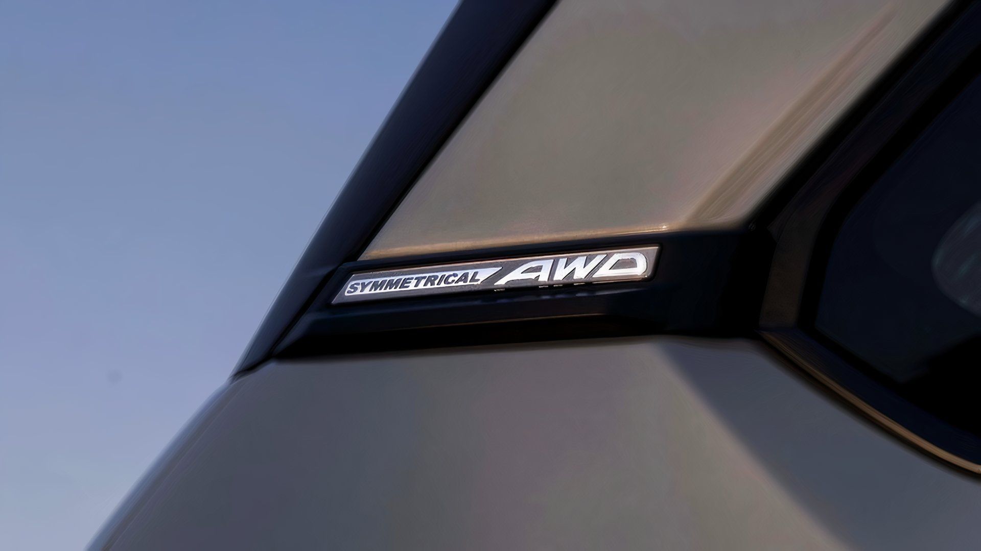 subaru forester rear quarter badge tan