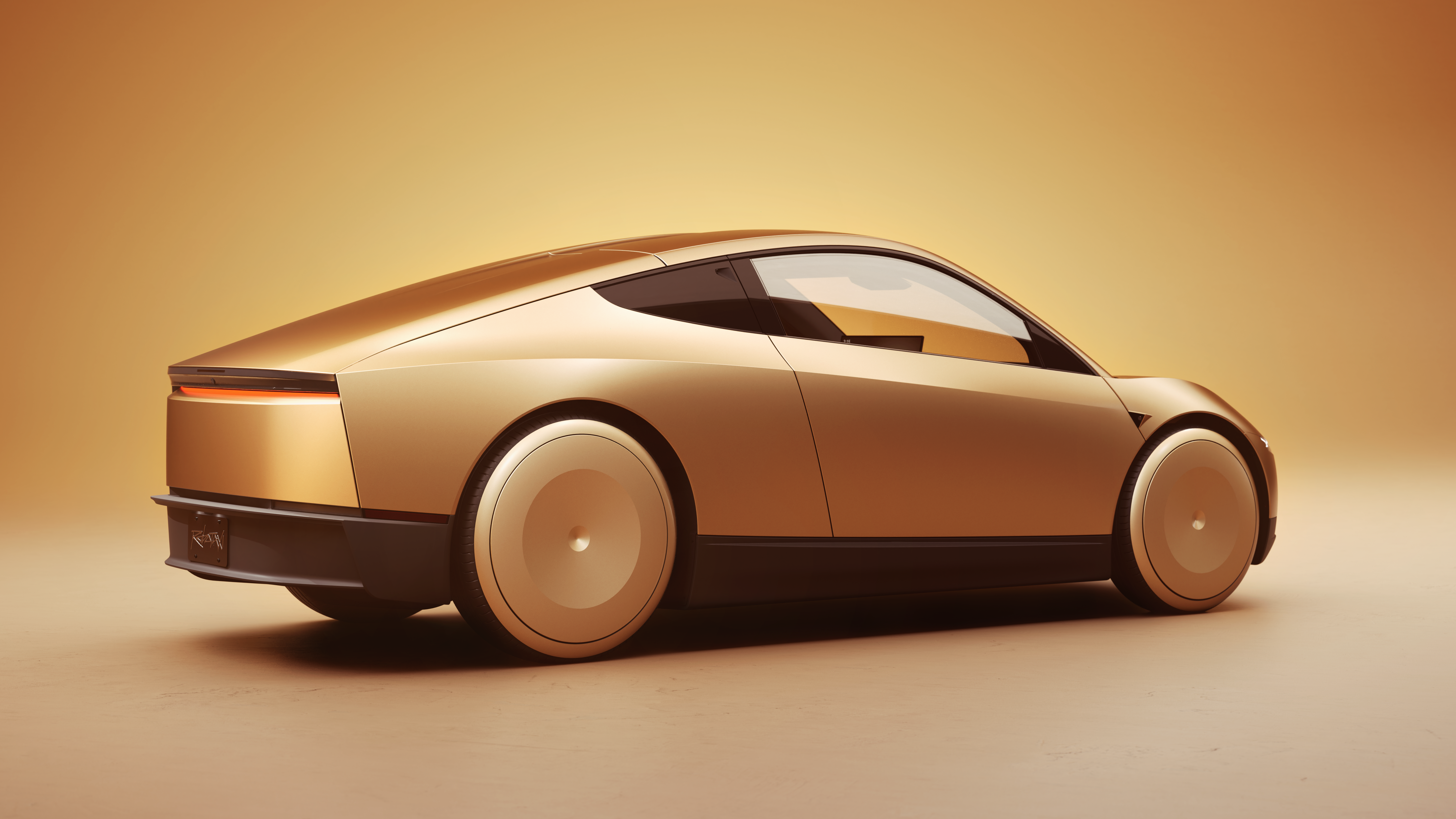 Tesla Robotaxi Revealed With Butterfly Doors And A Matching Robovan