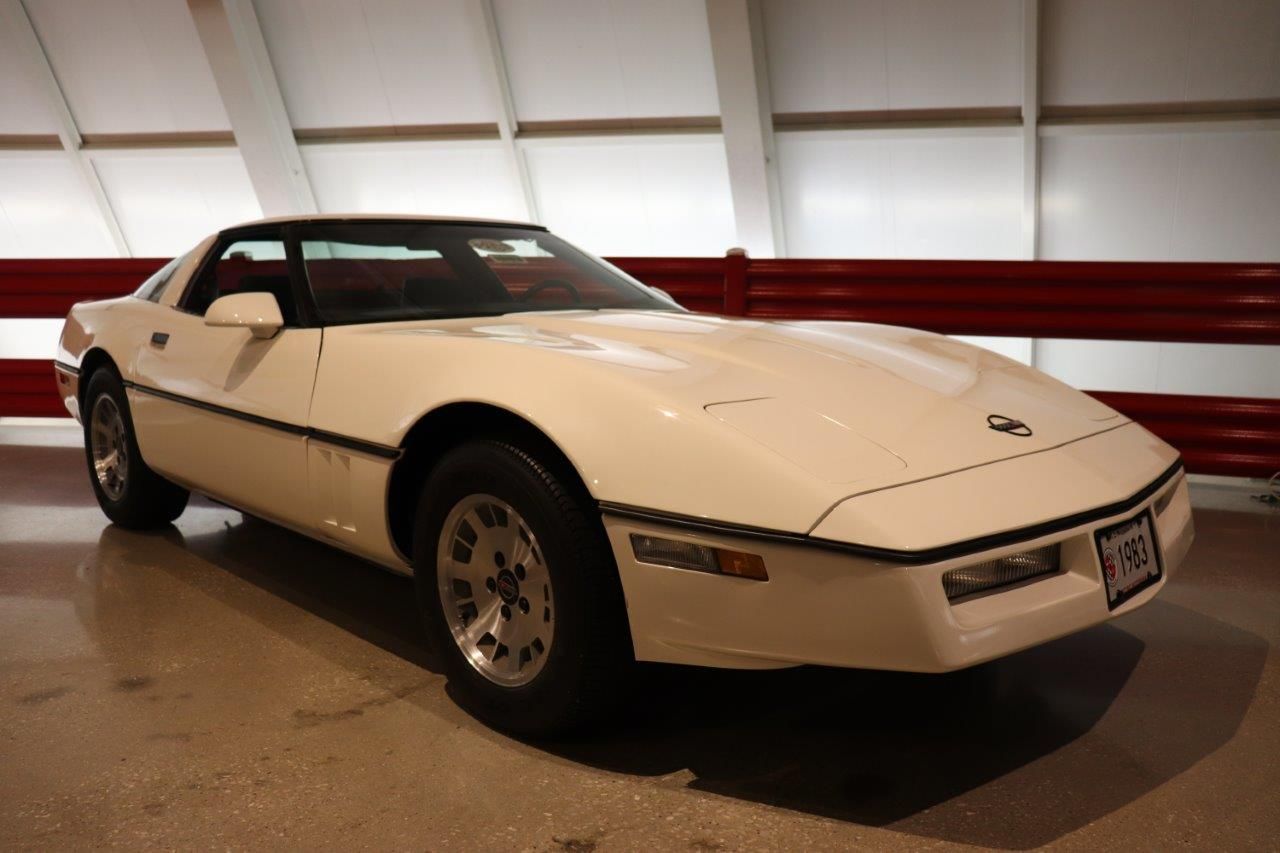 1983 Chevrolet Corvette Coupe White Front Angle