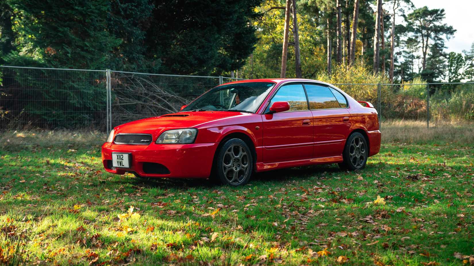 2000 Subaru Legacy B4 Blitzen Red Front Angle