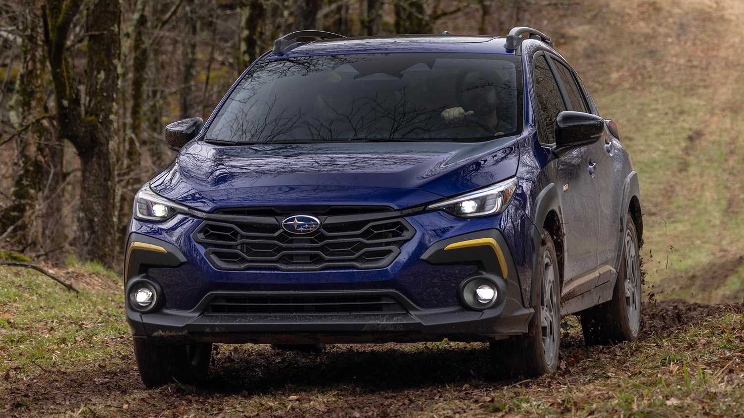 2024 Subaru Crosstrek Blue Front Angle Off-Road