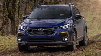 2024 Subaru Crosstrek Blue Front Angle Off-Road