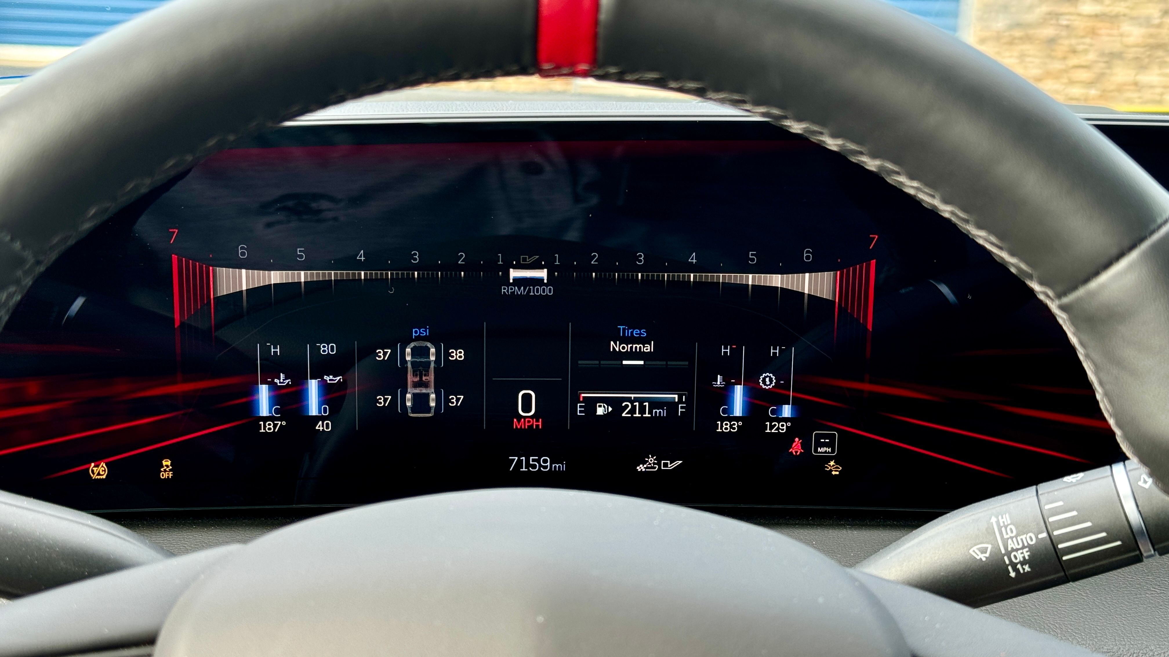 2025 Cadillac CT5-V Blackwing track gauges