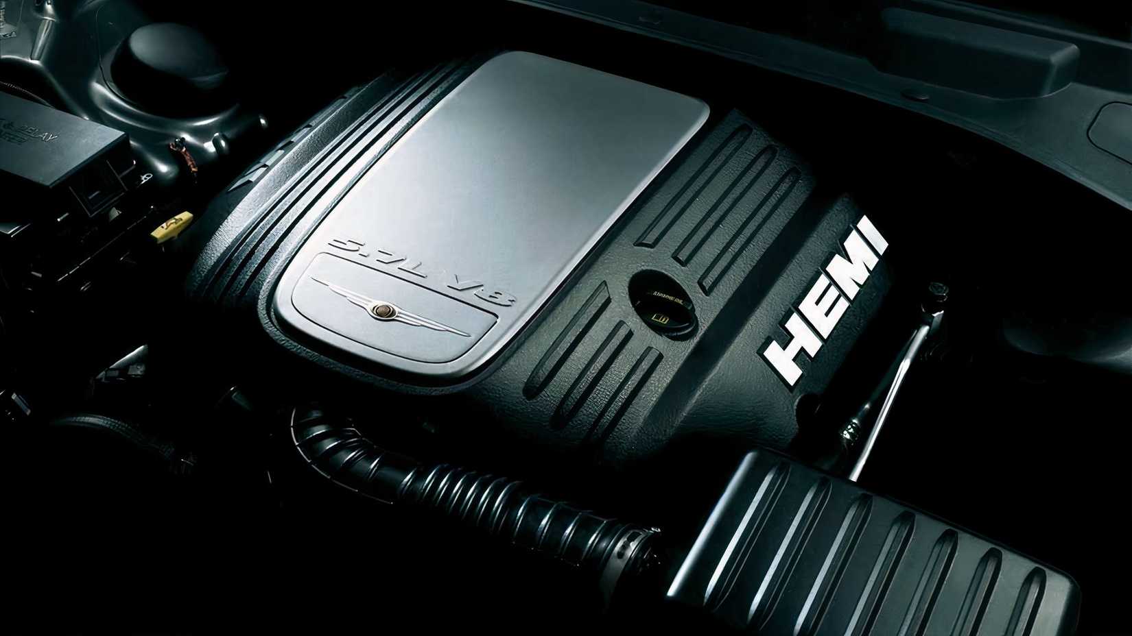 The 5.7-liter Hemi engine in the Chrysler 300
