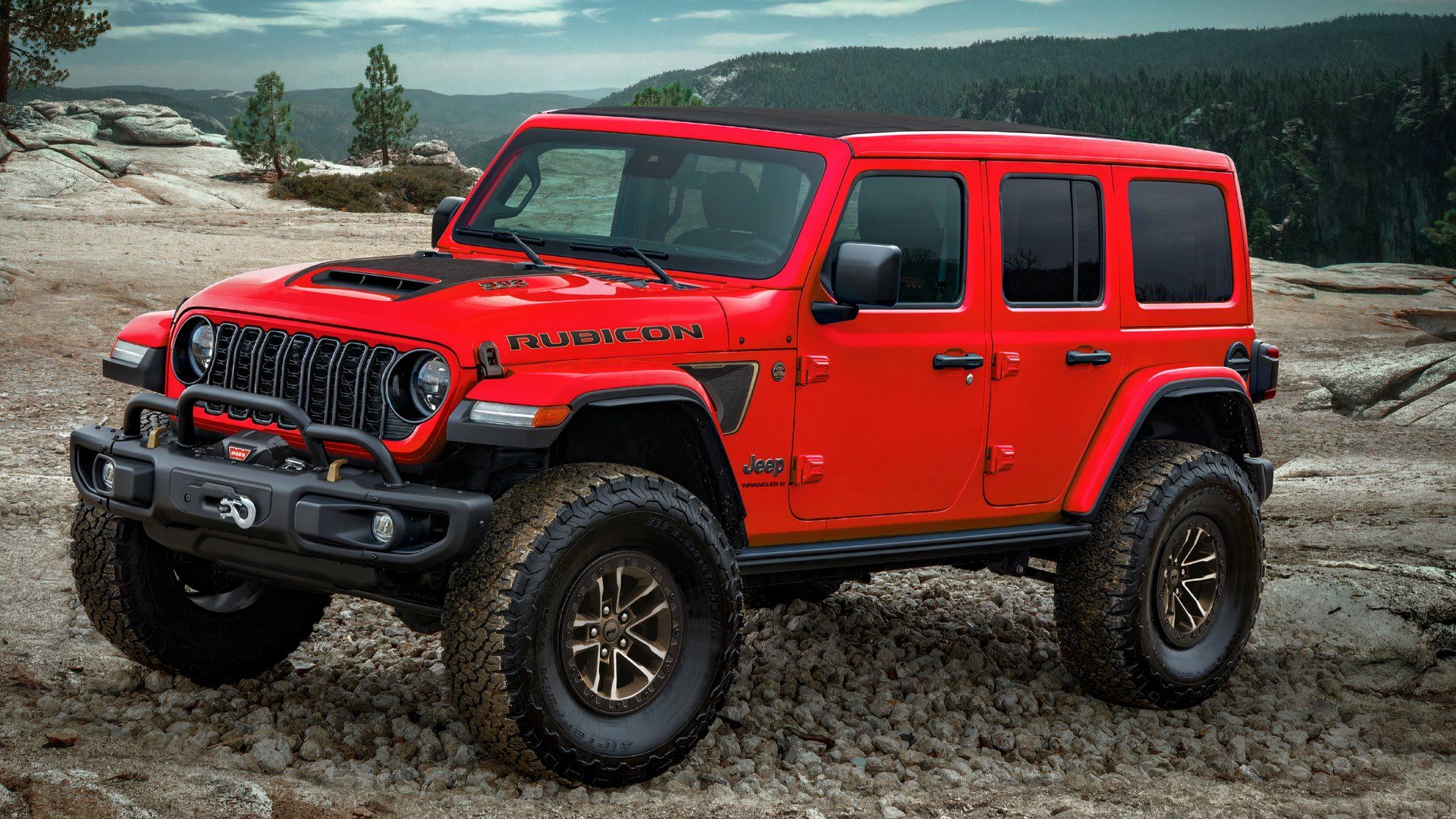 2024 Jeep Wrangler Rubicon 392 Angle Red Front Off-Road