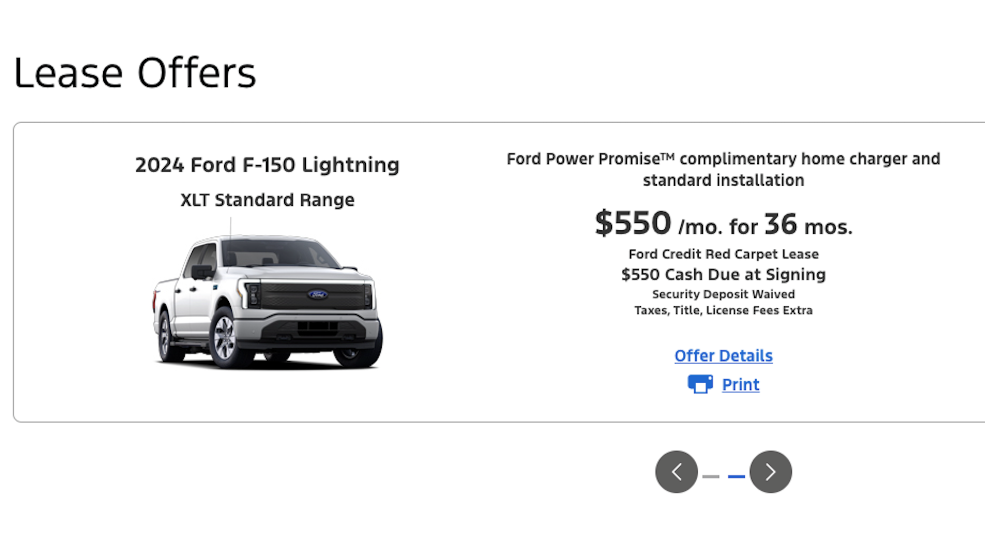 Ford F-150 Lightning Lease