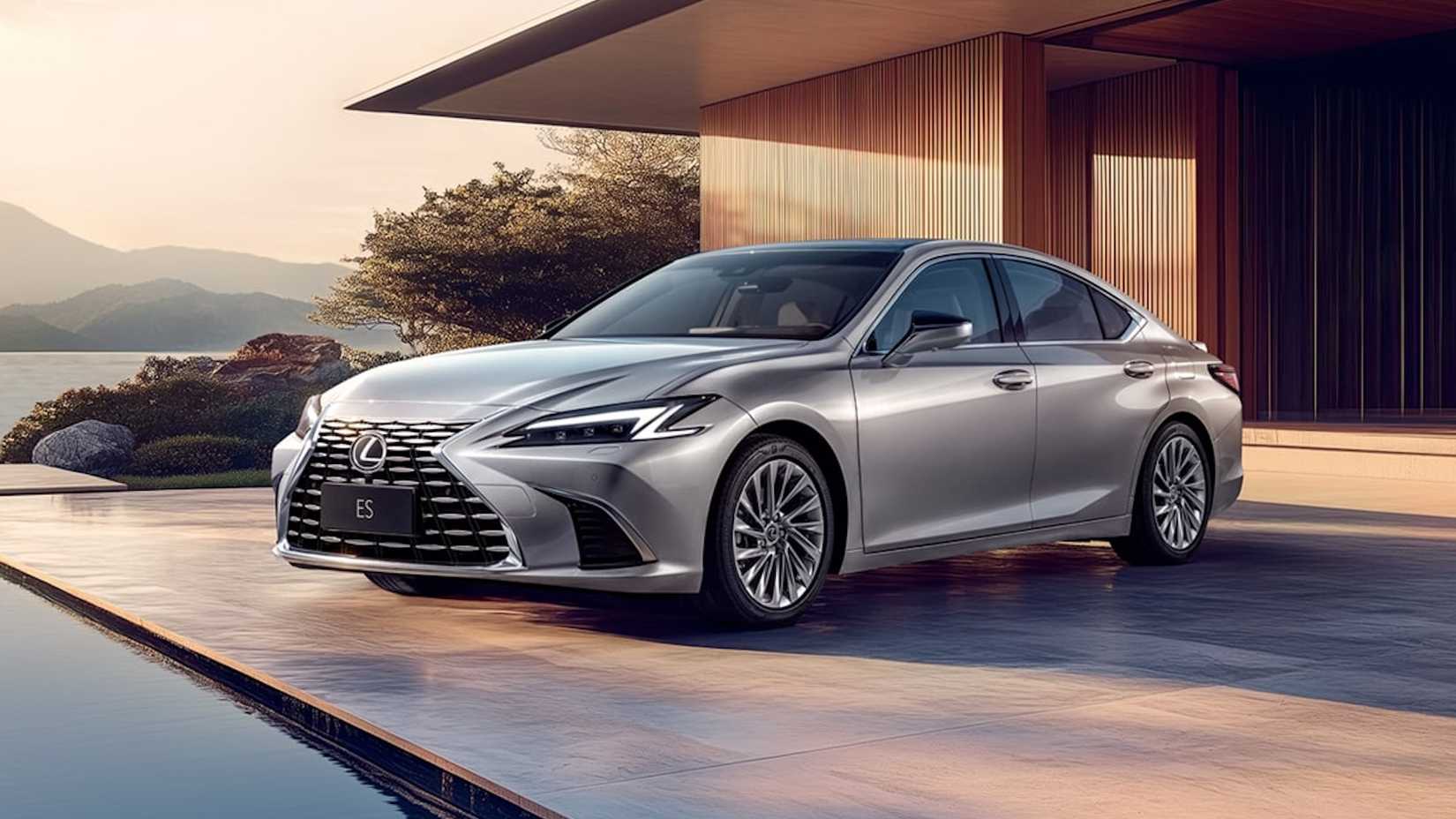 2025 Lexus ES Silver Front Angle