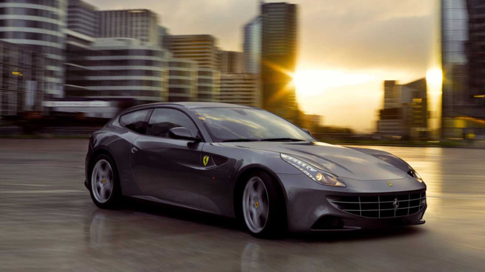 2011-2016 Ferrari FF Gray Front Angled View Driving