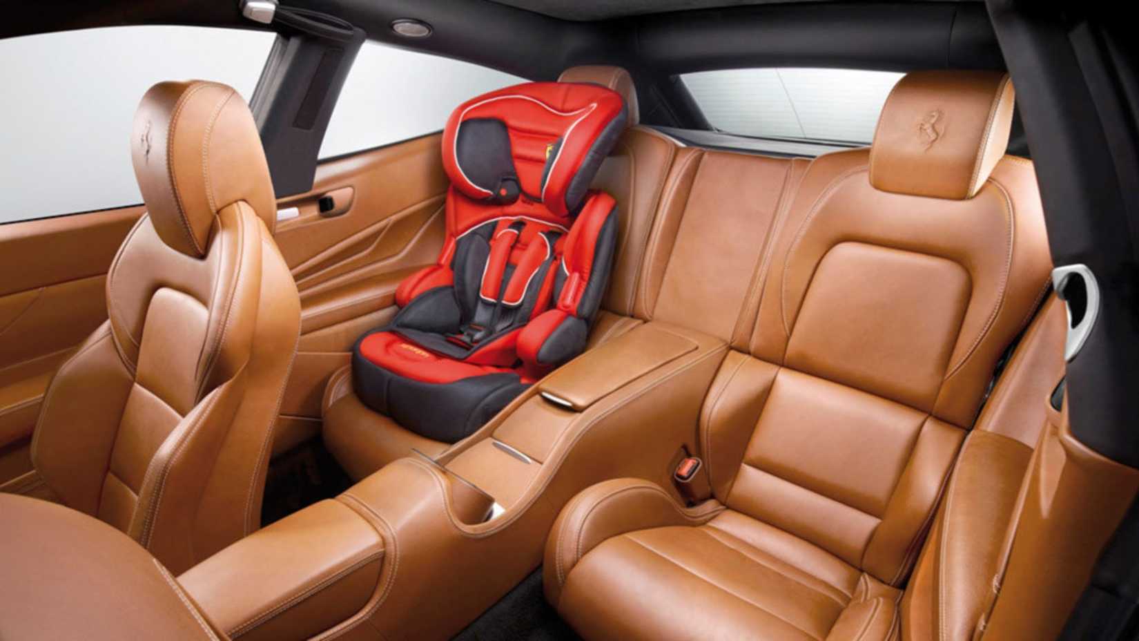 2011-2016 Ferrari FF Tan Interior Rear Seats and Child Seat