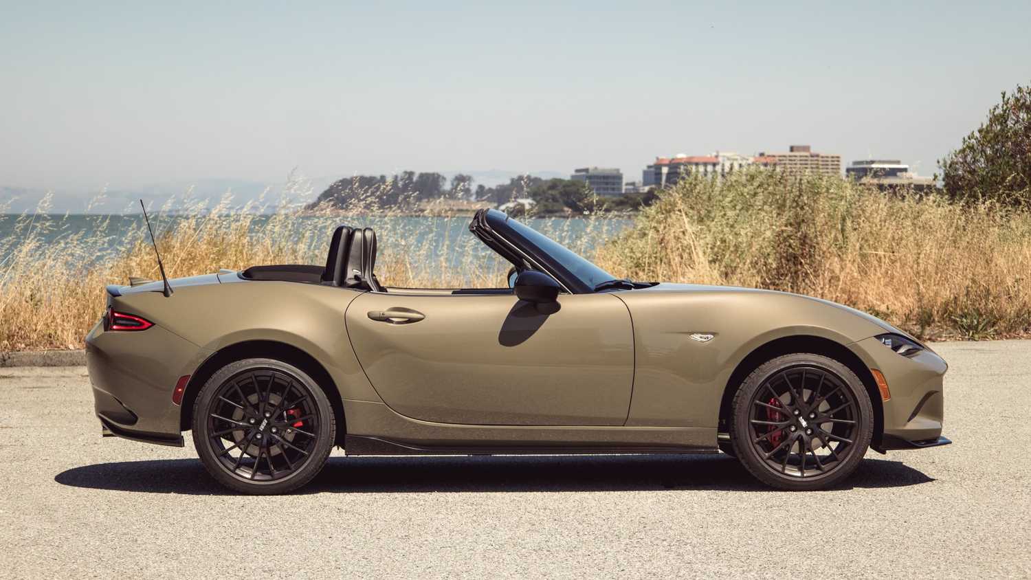 2024 Mazda MX-5 Miata Roof Down Gold Side