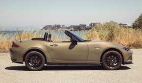 2024 Mazda MX-5 Miata Roof Down Gold Side