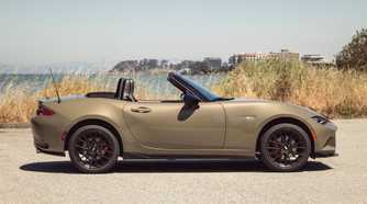 2024 Mazda MX-5 Miata Roof Down Gold Side