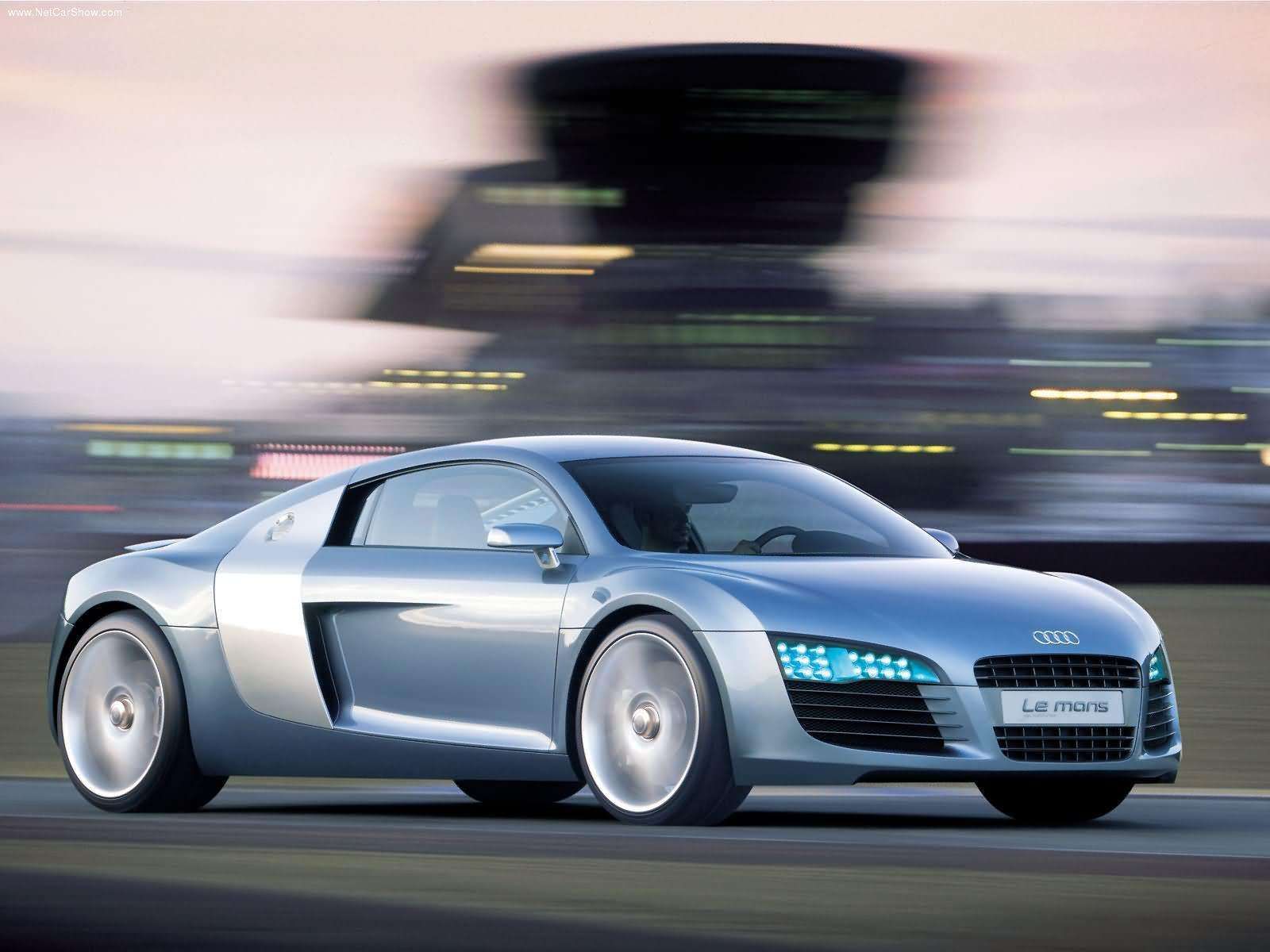 2003 Audi Le Mans quattro Concept Light Blue Front Angle Driving