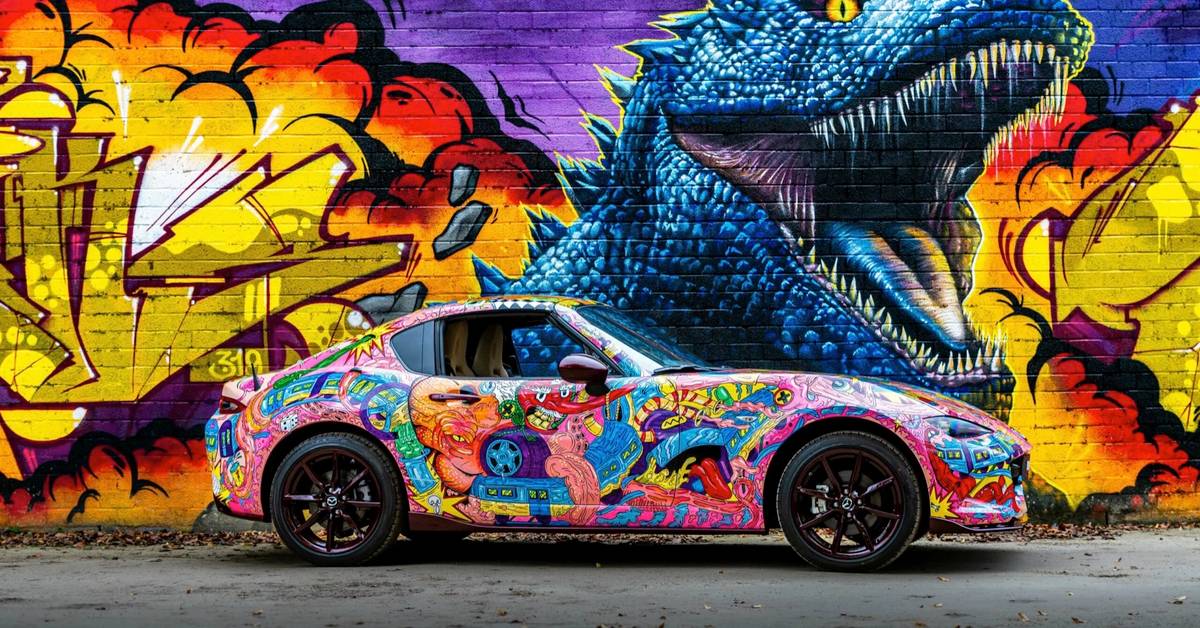 Mazda Dealer Creates Insanely Detailed Glow In The Dark MX-5 Art Car