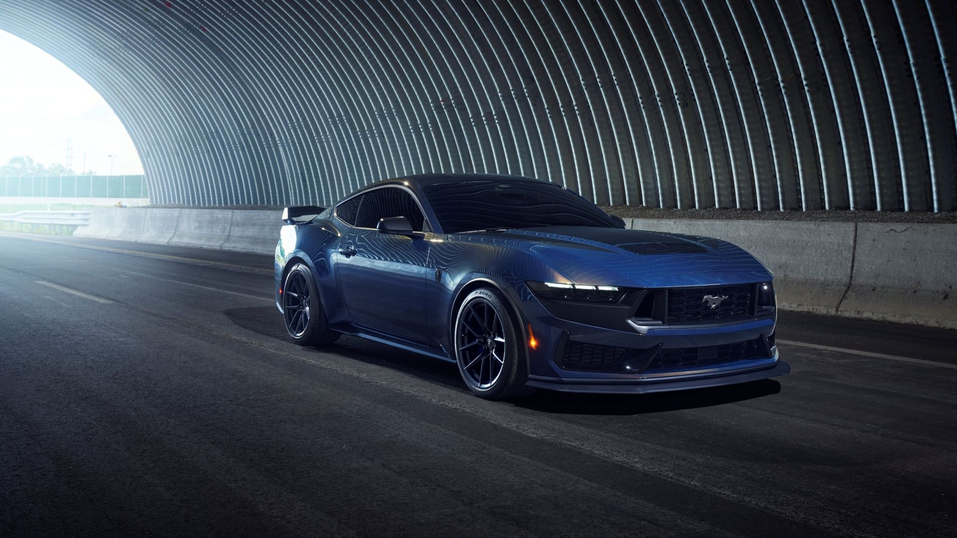 2024 Ford Mustang Dark Horse Blue Front Angle