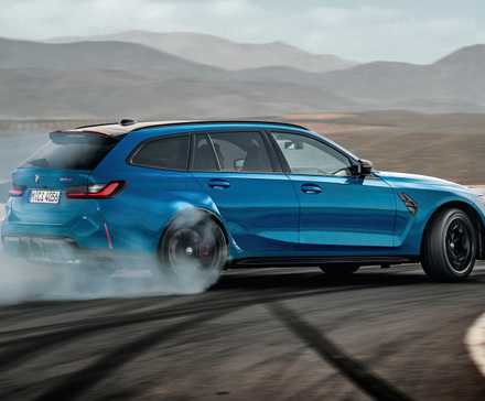 2025 BMW M3 CS Touring Rear Quarter Drifting