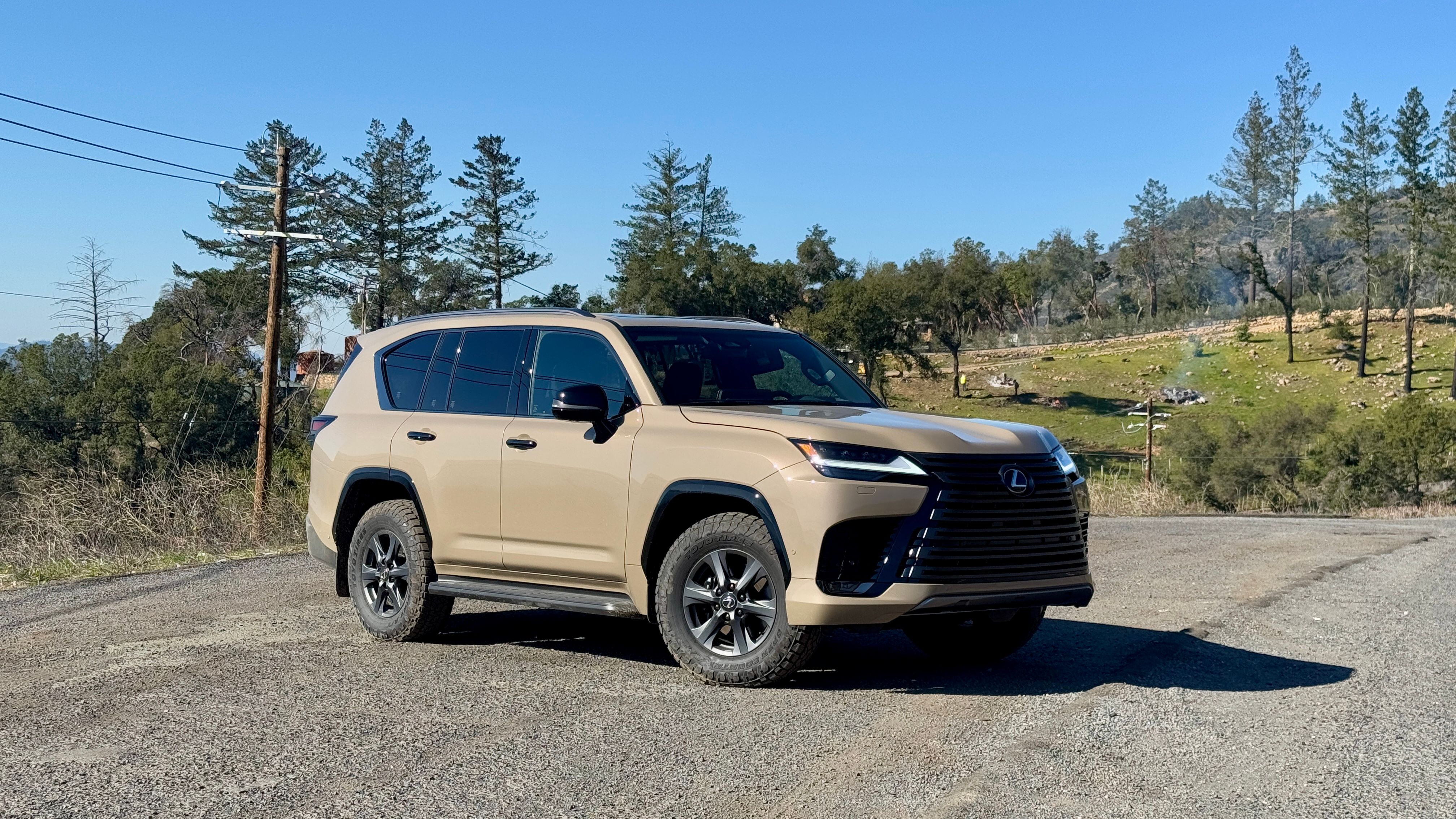 2025 Lexus LX Khaki Front Angled View