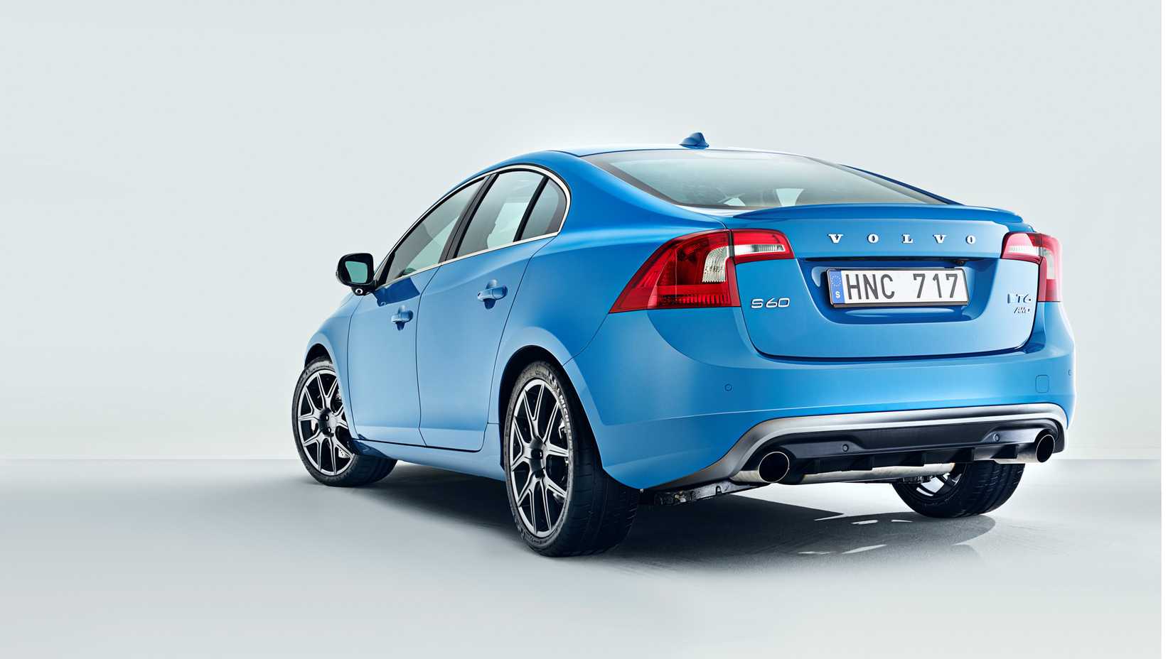 2014-2018 Volvo S60 Polestar Blue Rear Angle