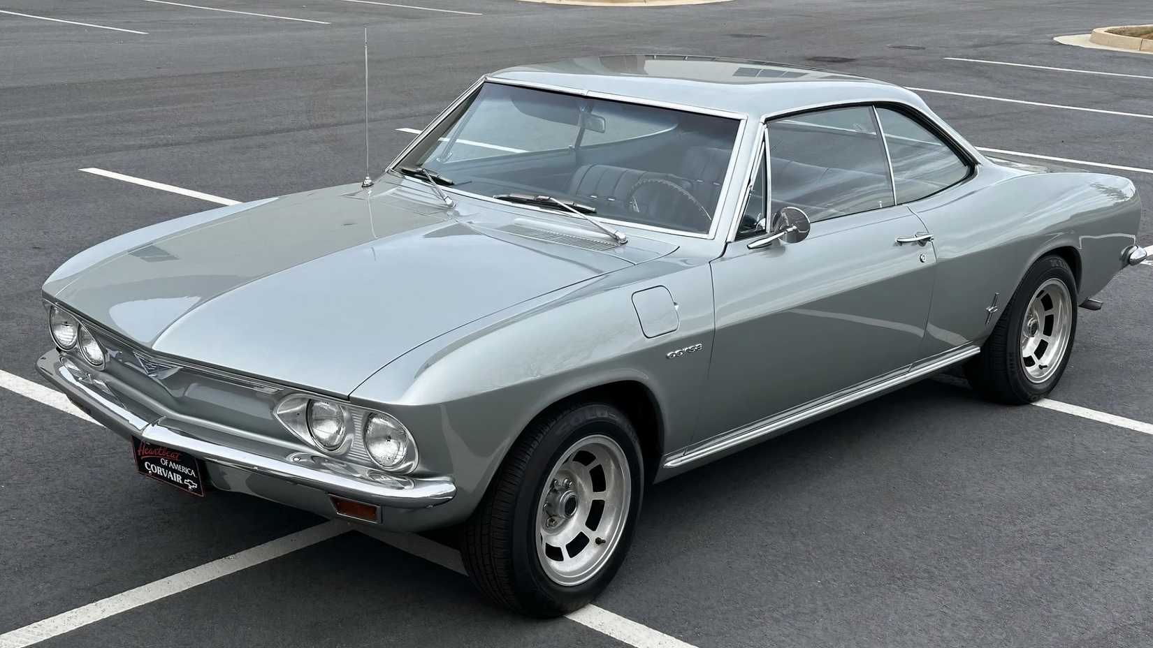 1966 Chevrolet Corvair Silver Front Angled View
