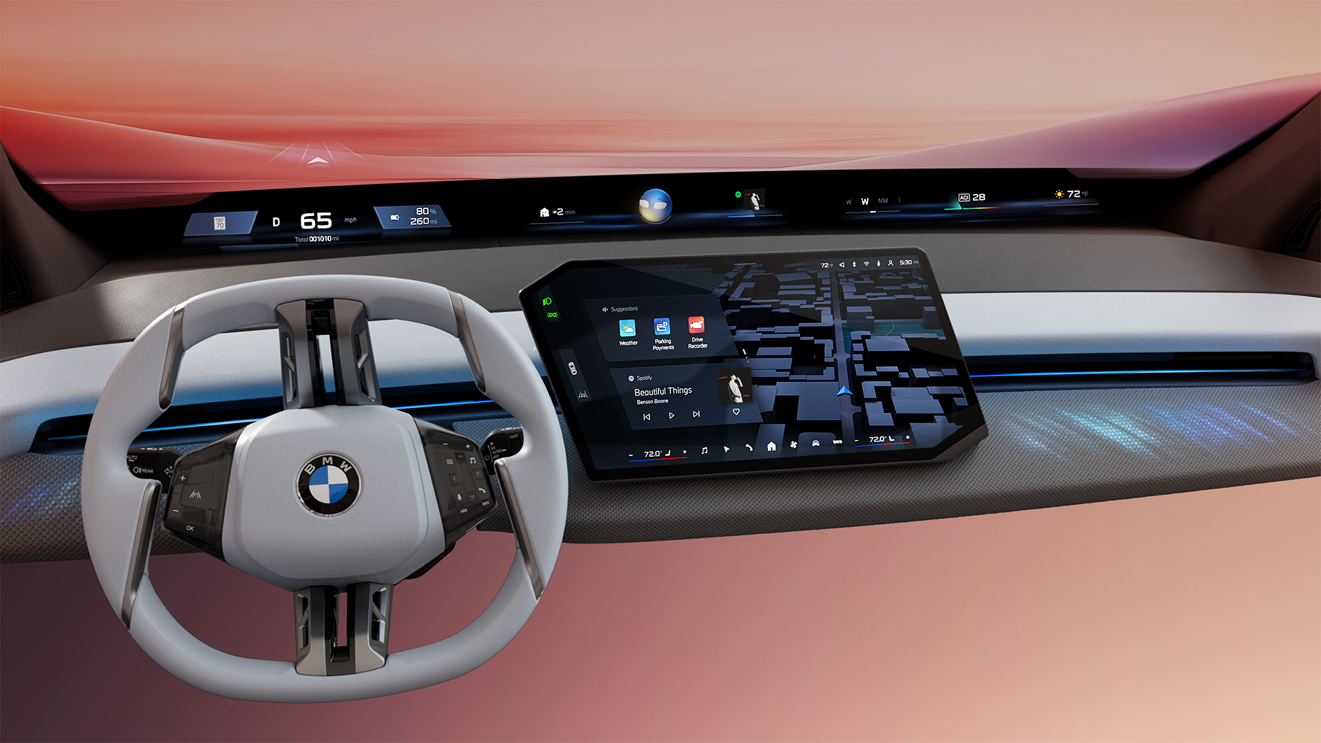 BMW Panoramic iDrive with Operating System X