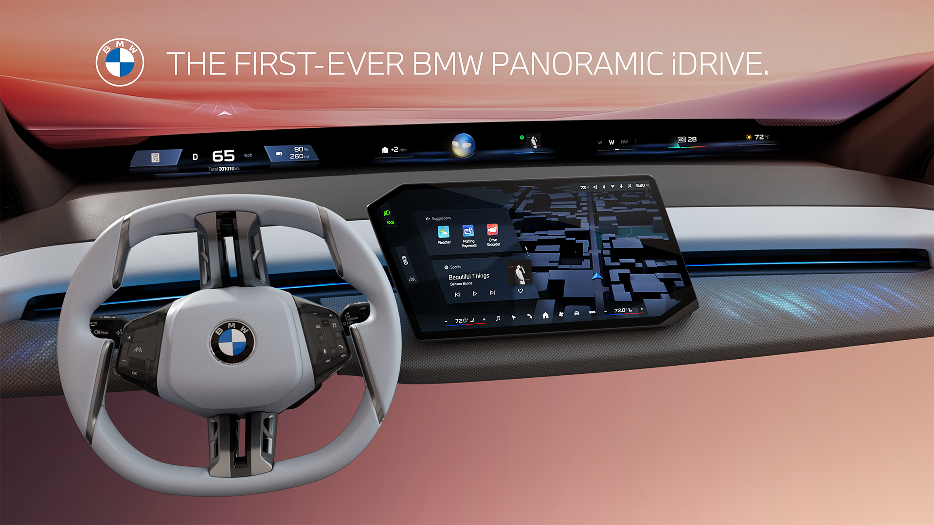 BMW Panoramic iDrive with Operating System X