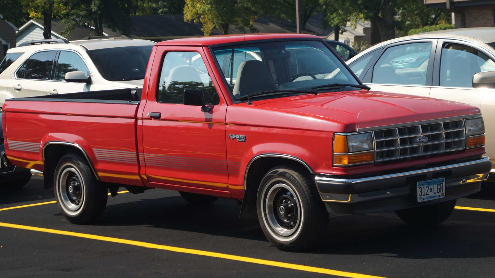 1989-1992 Ford Ranger Mk1 Facelift Red Front Angle