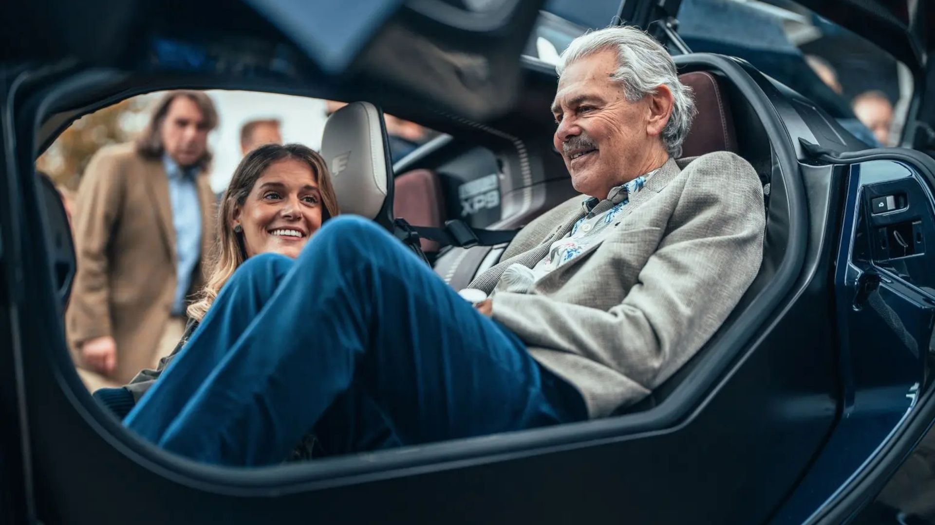 Gordon Murray sits in T.50 prototype at Goodwood