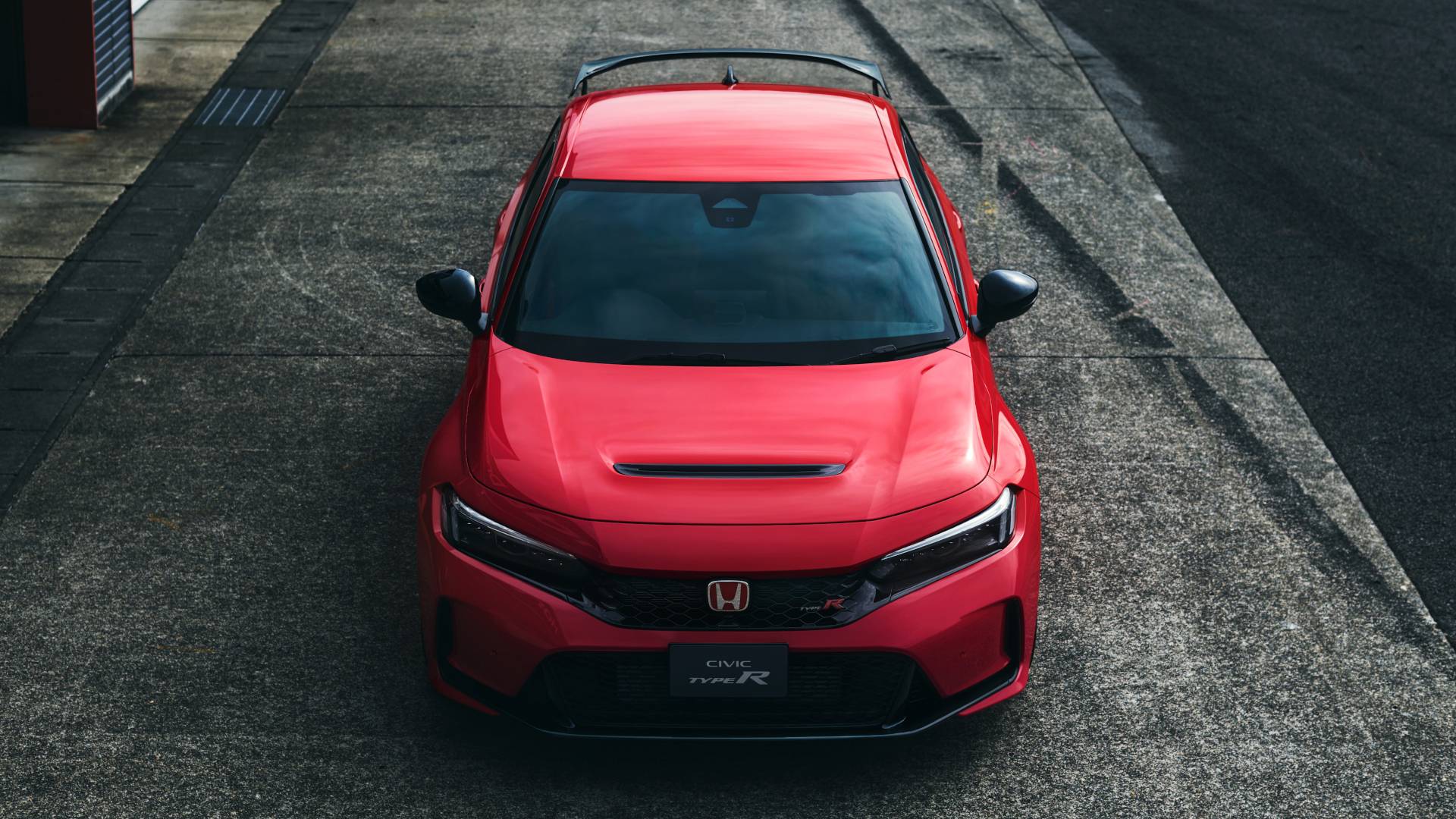Honda Civic Type R Red Racing Stripe Black Real Carbon Fiber License Plate Frame