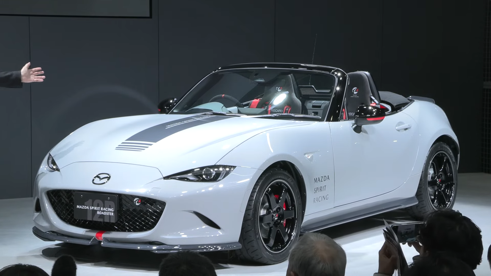 2025 Mazda Spirit Racing MX-5 Miata Roadster 12R front, three-quarter 