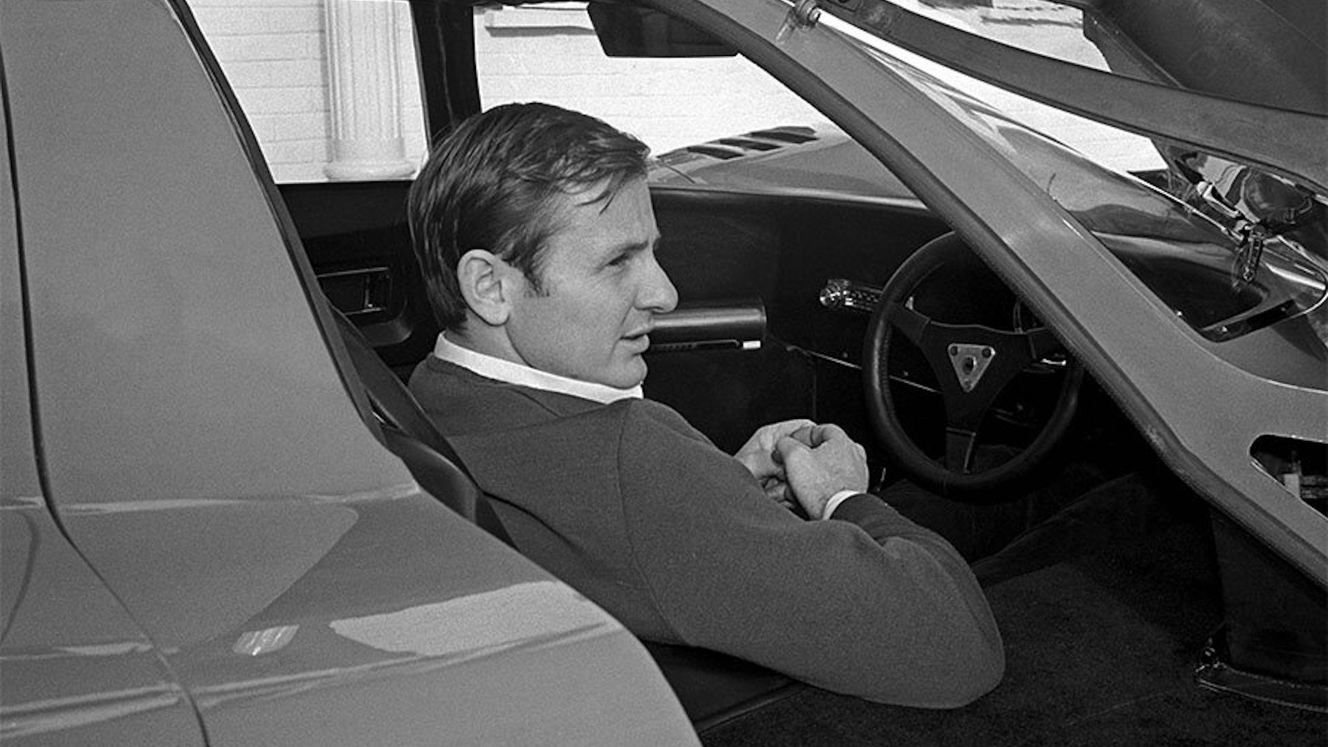 1969 McLaren M6GT BW Bruce McLaren Inside w/ Door Open