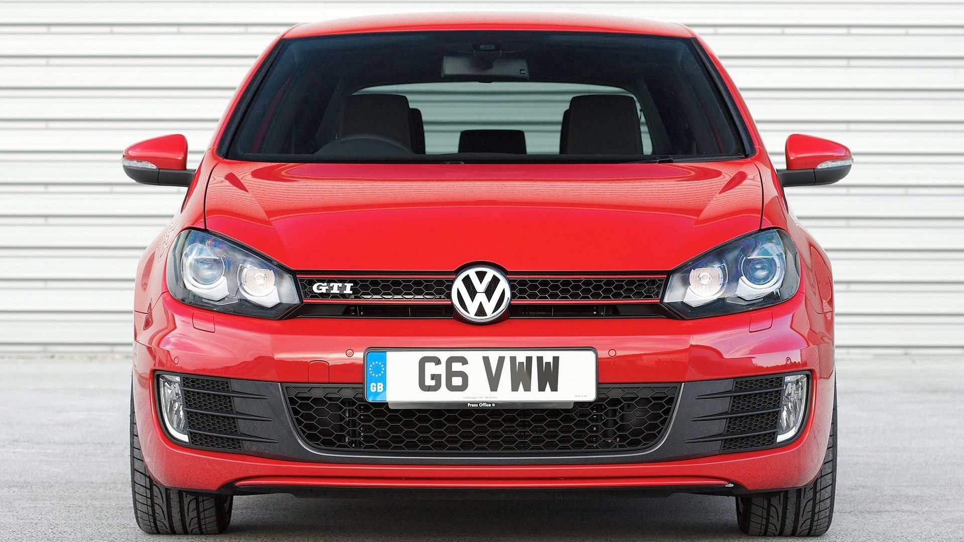 2010 volkswagen golf gti full frontal red