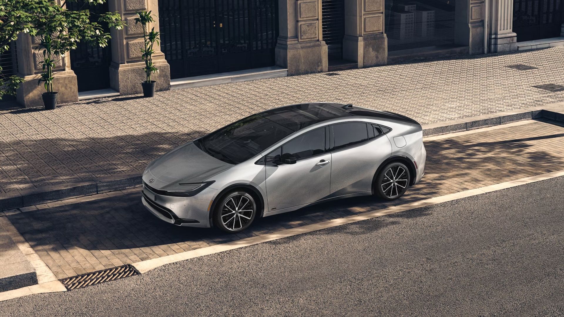 2025 Toyota Prius Silver High Front Angled View
