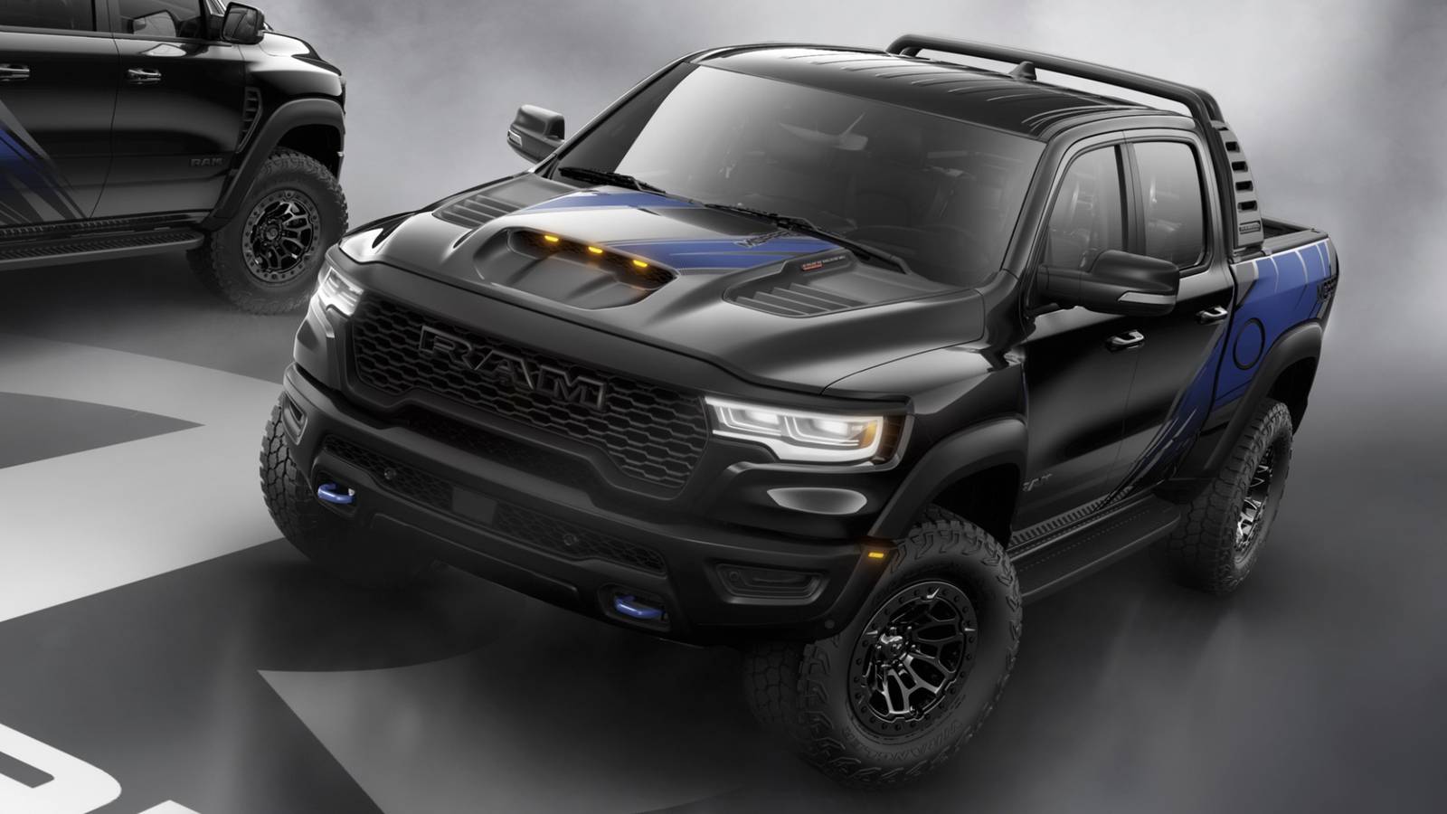 Mopar Rho Rambar Mopar Turns The Ram 1500 RHO Into A Black And Blue Bruiser