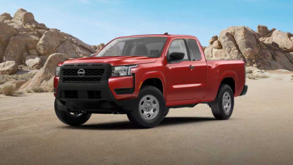 2025 Nissan Frontier S interior with modern infotainment system