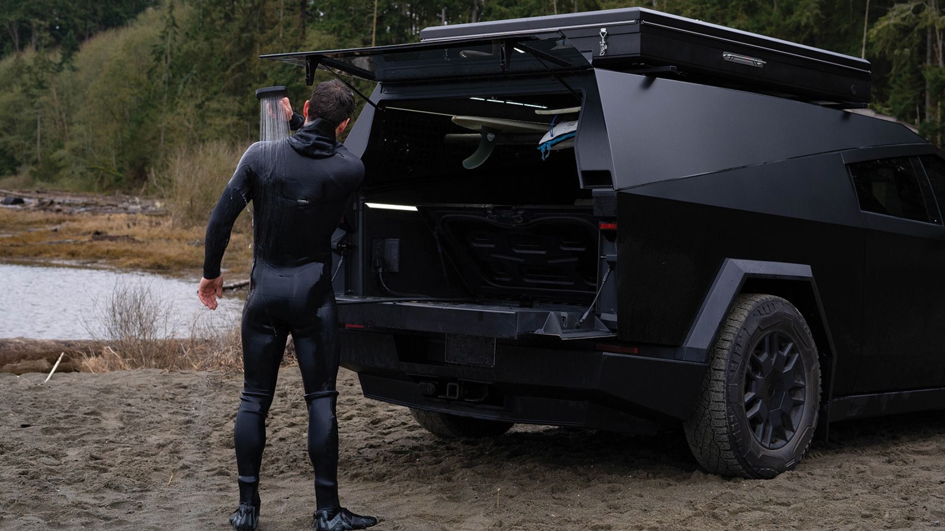 New Cap Bed Topper Is The Simpler, Cheaper Tesla Cybertruck Camper ...