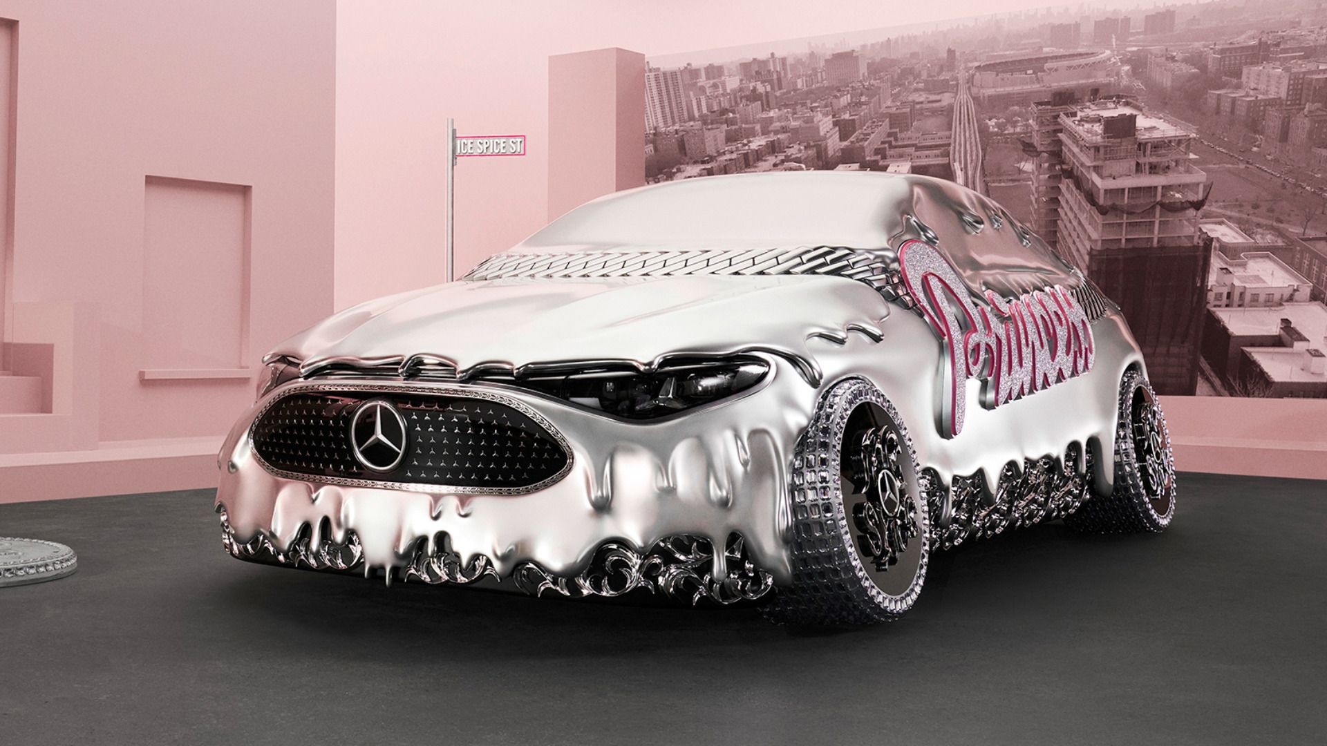 Mercedes-Benz CLA by Ice Spice front three-quarter