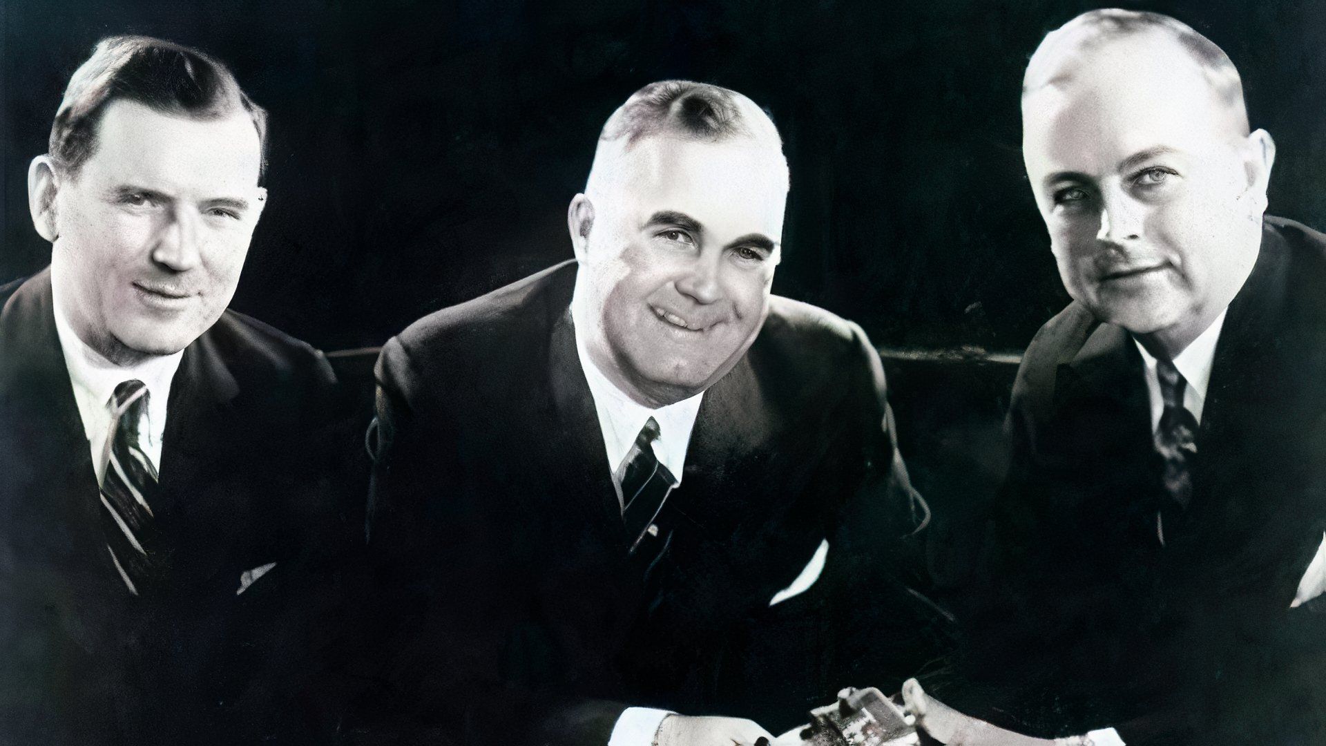 Engineers Owen Skelton, Fred Zeder, and Carl Breer in 1933