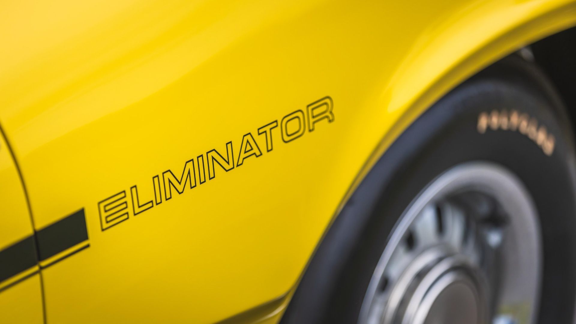 1969 Mercury Cougar Eliminator side decal close up
