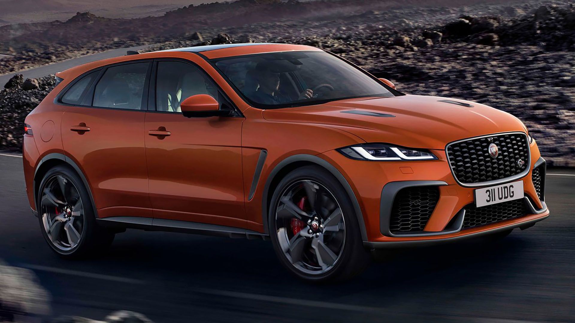 2021 Jaguar F-Pace SVR front, three-quarter