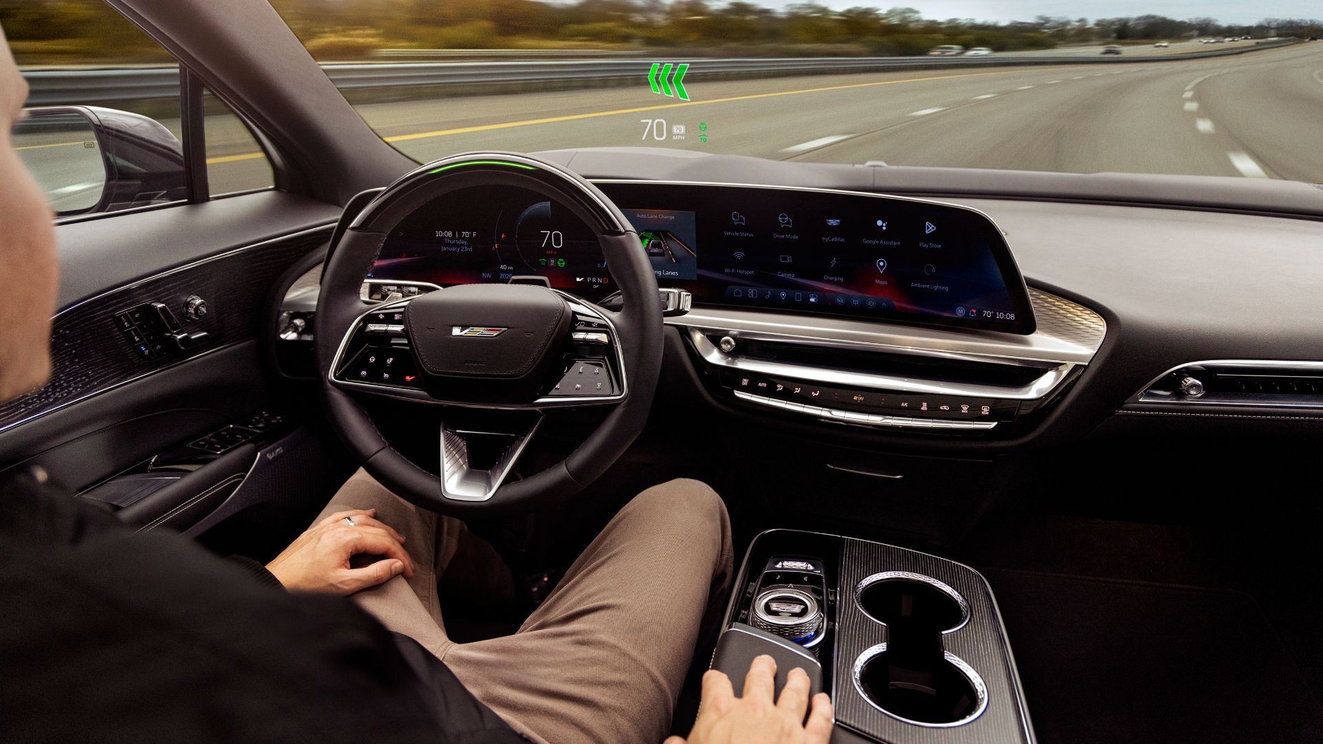 2026 Cadillac Lyriq Super Cruise Interior Drive View