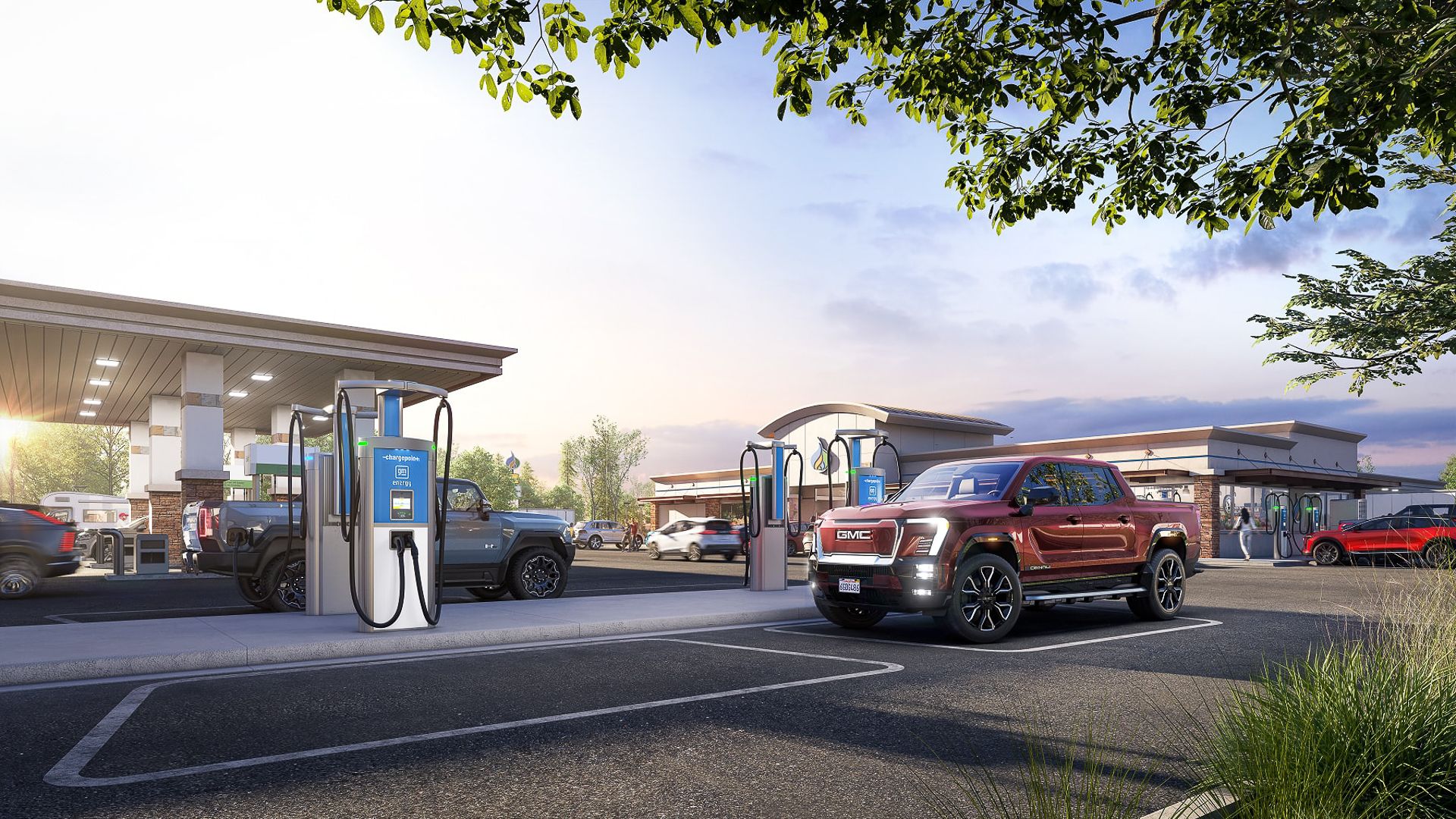 GMC Sierra EV. Chargepoint-1