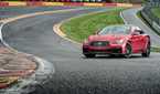 2014 Q50 Eau Rouge Concept front 3/4 on Eau Rouge