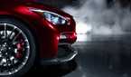 2014 Q50 Eau Rouge Concept side nose shot close up