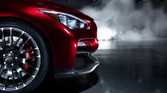 2014 Q50 Eau Rouge Concept side nose shot close up