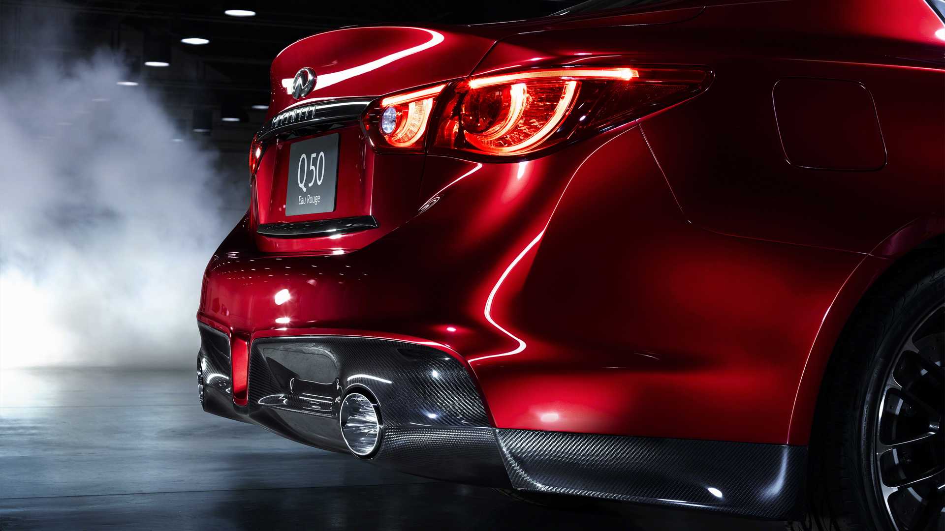 2014 Q50 Eau Rouge Concept low rear angled close up