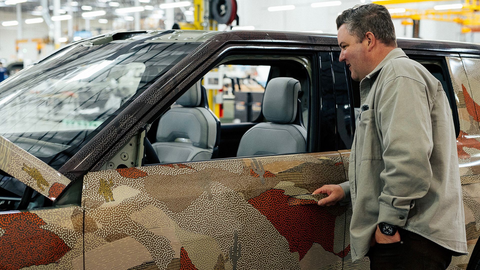 Rivian R2. Outdoor camouflage wrap-1