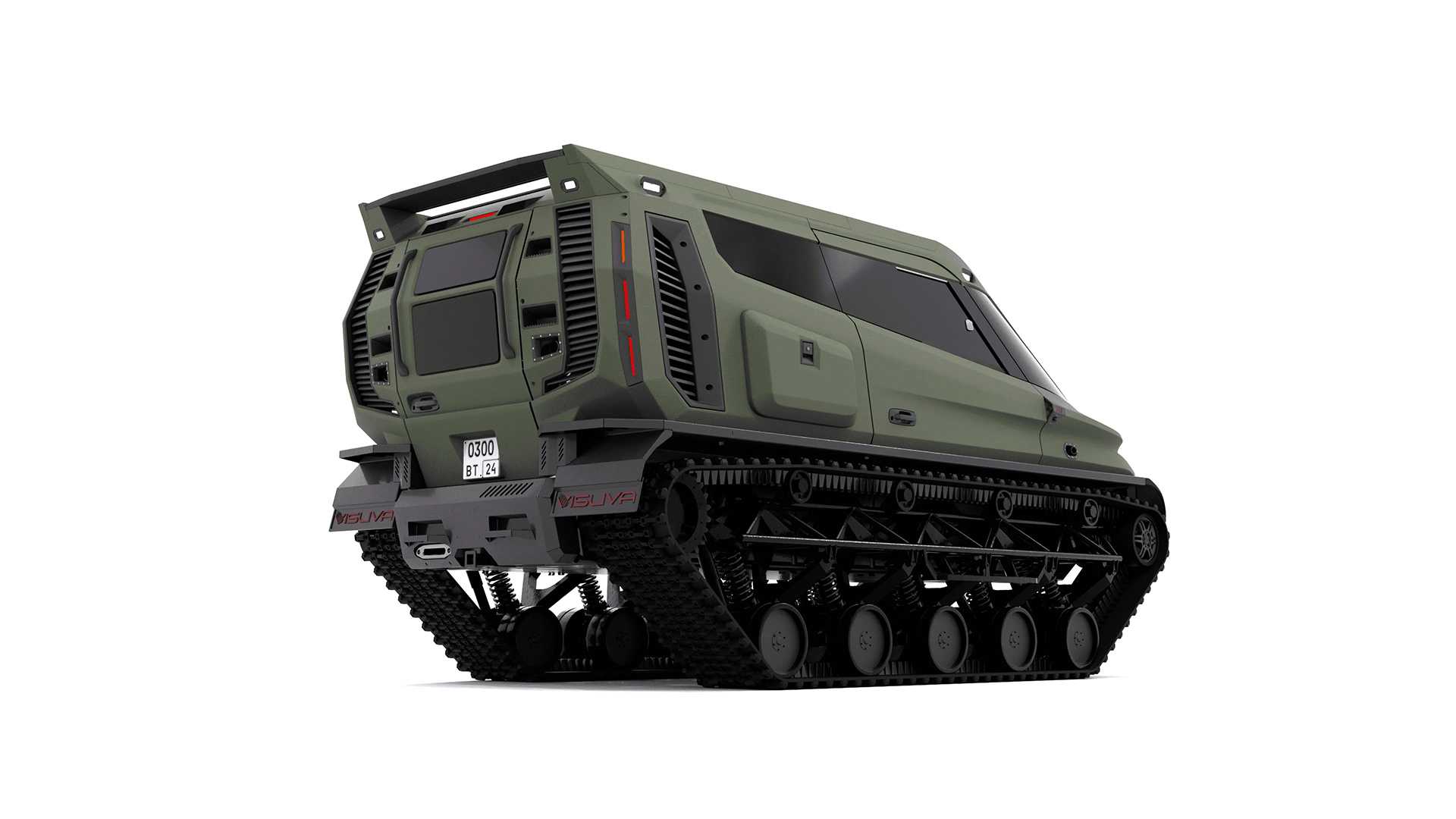 Vukva Rear View Coolest Vehicles That Use Tracks Instead Of Wheels