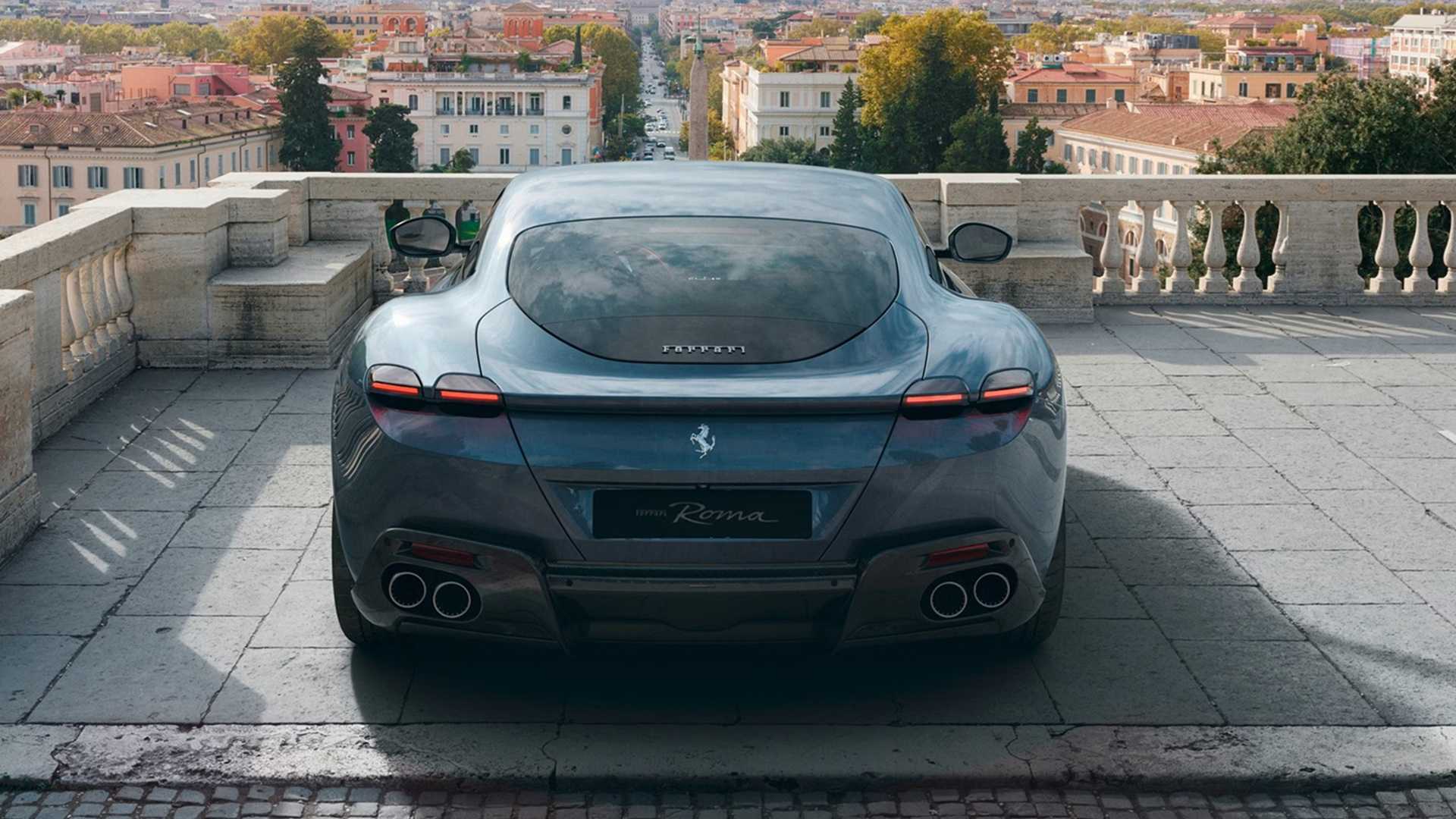 Ferrari Roma Models Front Engine Rear View You Won't Believe How Affordable a Used Ferrari Roma Can Be Compared to ...