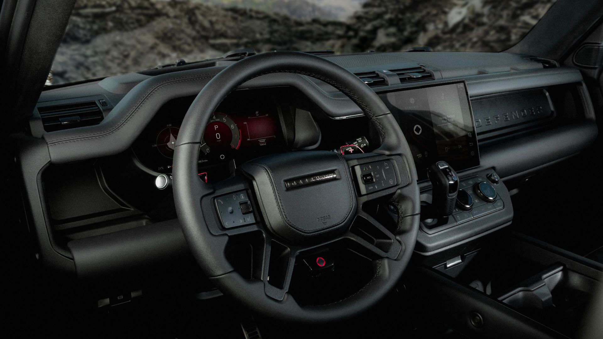 2026 Land Rover Defender OCTA Черная приборная панель